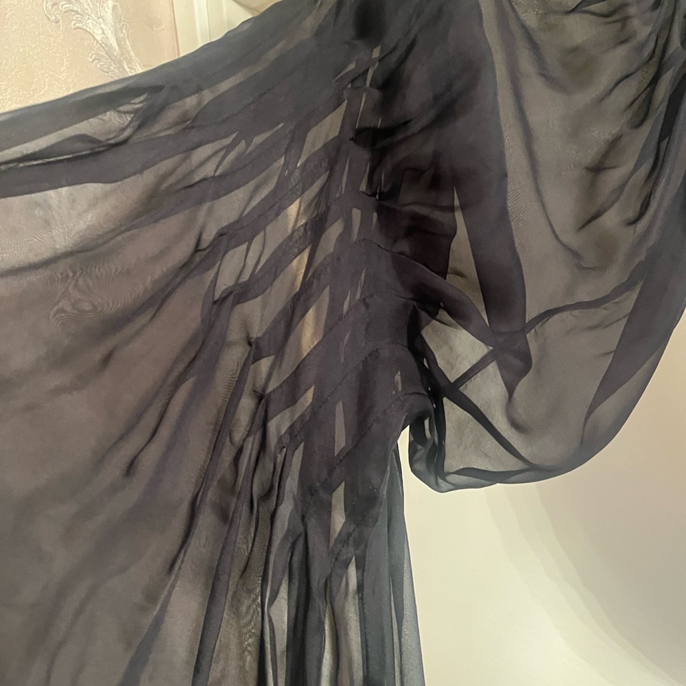 Gio Guerreri Black Sheer scarf//shall made in Italy - Picture 9 of 12